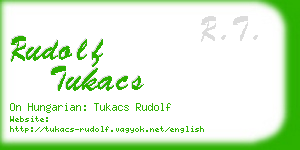 rudolf tukacs business card